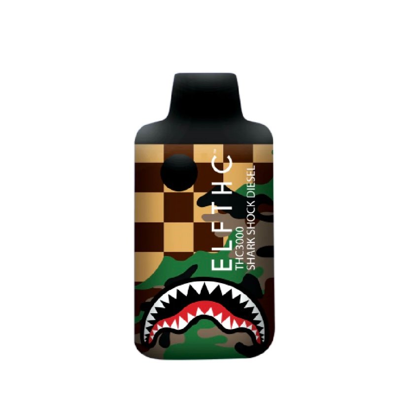 Shark Shock Diesel High Potency Blend Delta 8 + THC-P + THC-X 3g Disposable By ELF THC