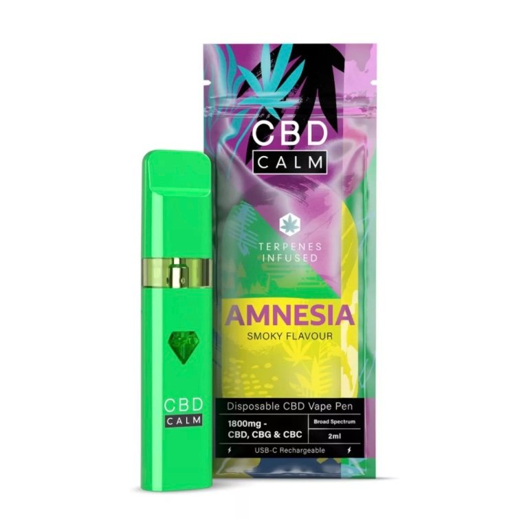Amnesia – CBD Terpenes 1800mg Disposable Vape | CBD Calm