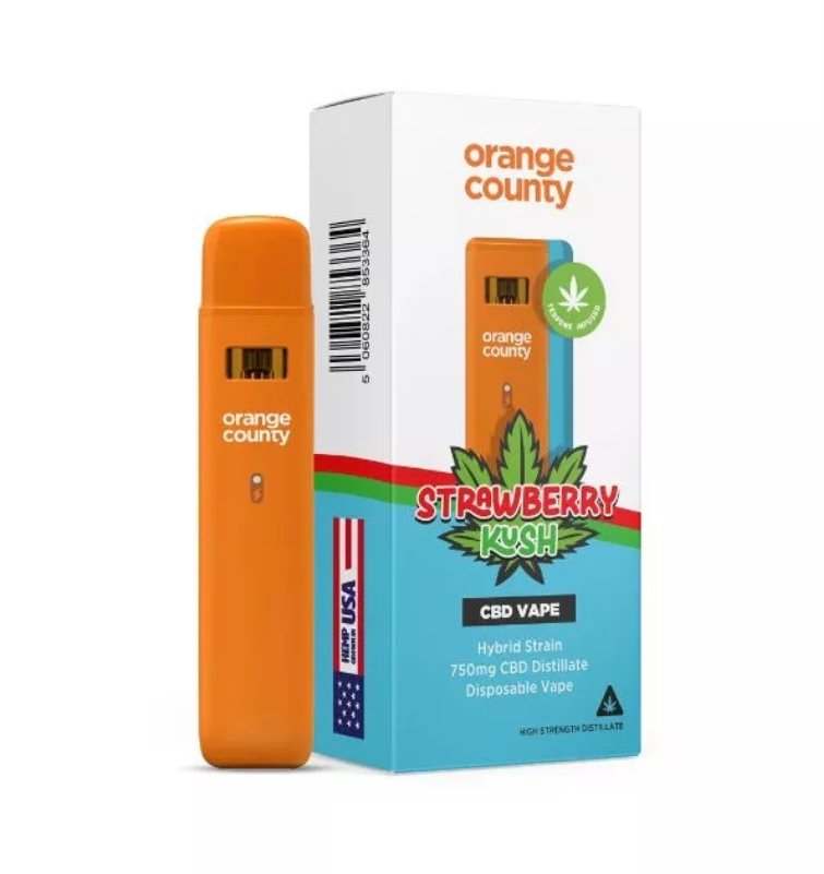Strawberry Kush - CBD Terpenes 750mg Disposable Vape | Orange County CBD