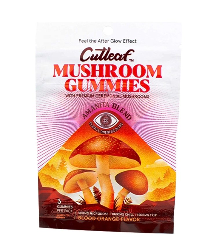 Blood Orange Cutleaf Mushroom Gummies Amanita Blend 500mg