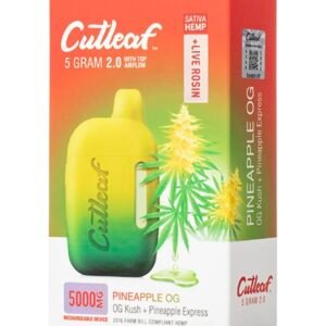 Pineapple OG Sativa Cutleaf Live Rosin Disposable Vape 5g