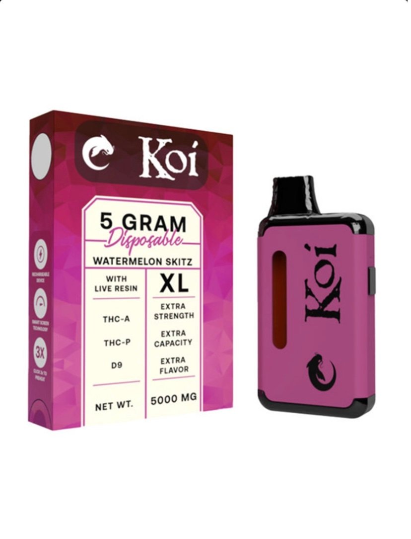 Watermelon Skitz Koi THCA + THCP + D9 Disposable 5G