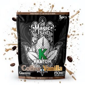 Kratom Coffee Vanilla Gummies 150 MIT Kratom Extract